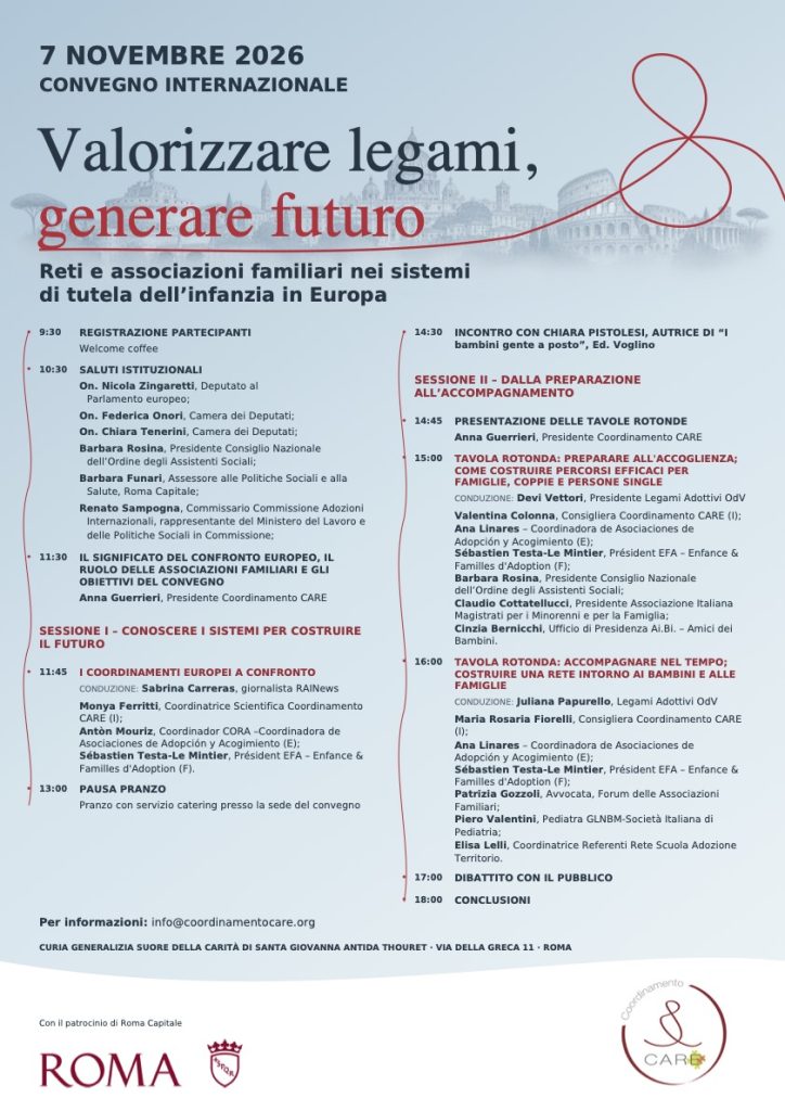 [Coordinamento CARE] Valorizzare legami, generare futuro - Convegno internazionale